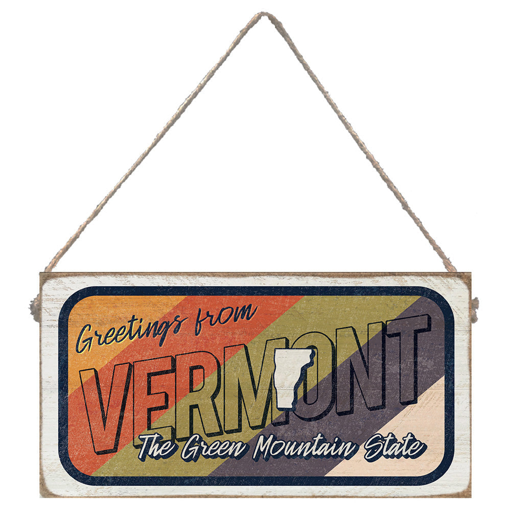Greetings From Vermont Twine Sign