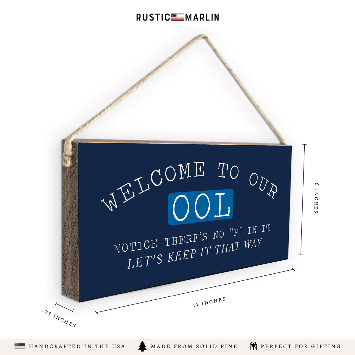 Welcome To the Pool Twine Sign