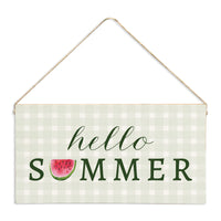 Hello Summer Watermelon Twine Sign
