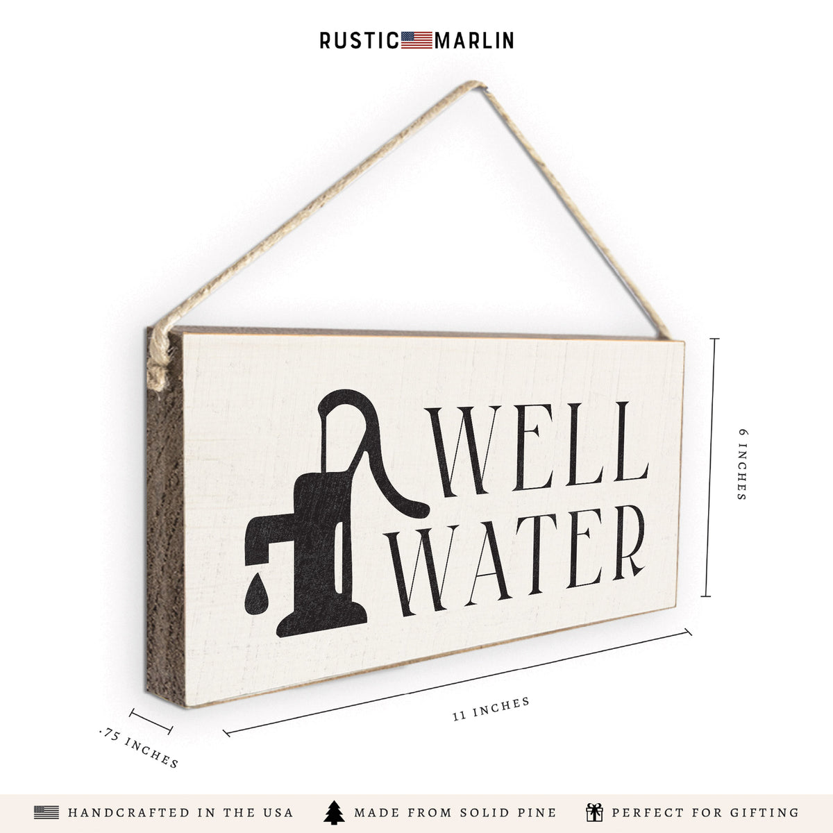 Well Water Twine Sign