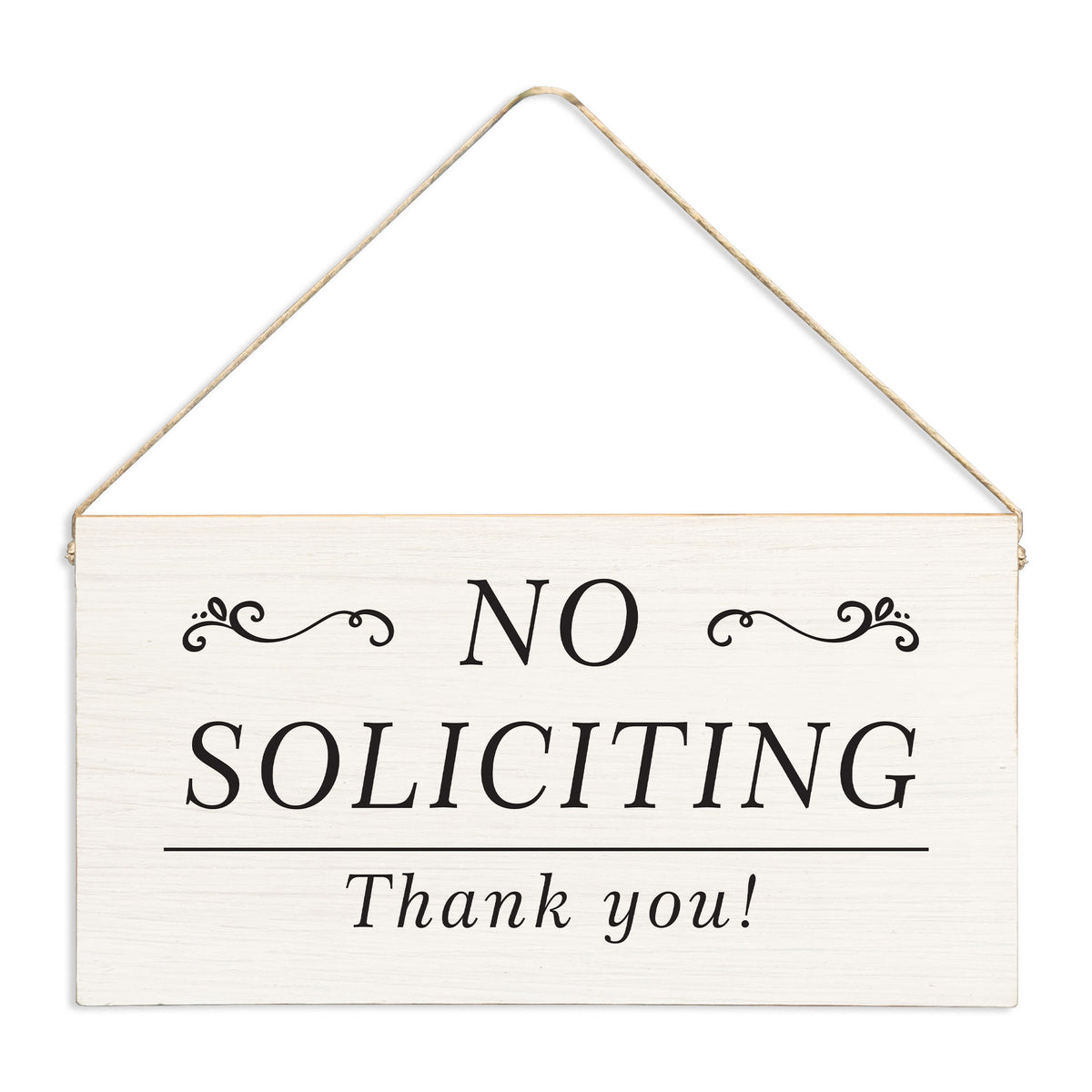No Soliciting Twine Sign