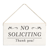 No Soliciting Twine Sign