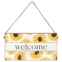Sunflower Welcome Twine Sign