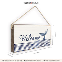 Whale Tail Welcome Twine Sign