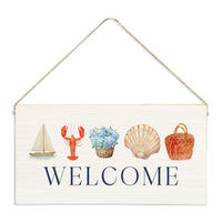 Coastal Icons Welcome Twine Sign