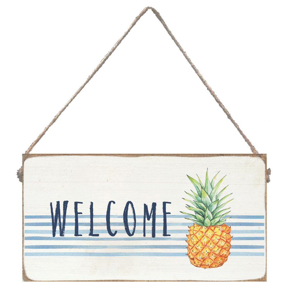 Wecolme Pineapple Striped Twine Sign