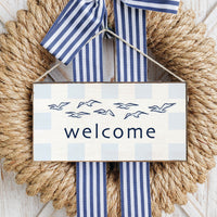 Seagulls Welcome Twine Sign