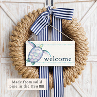 Sea Turtle Welcome Twine Sign