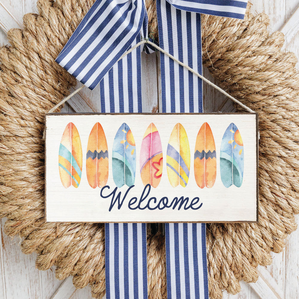 Surfboards Welcome Twine Sign