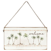 Palm Trees Welcome Twine Sign
