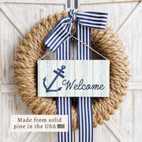 Anchor Welcome Twine Sign