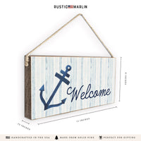 Anchor Welcome Twine Sign