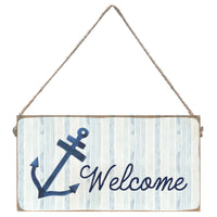 Anchor Welcome Twine Sign