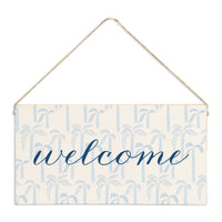 Coastal Palm Trees Welcome Twine Sign