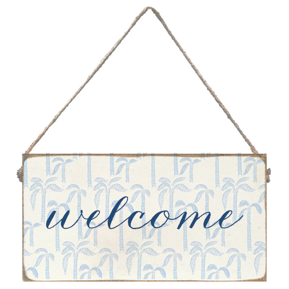 Blue Coast Palms Tree Twine Sign