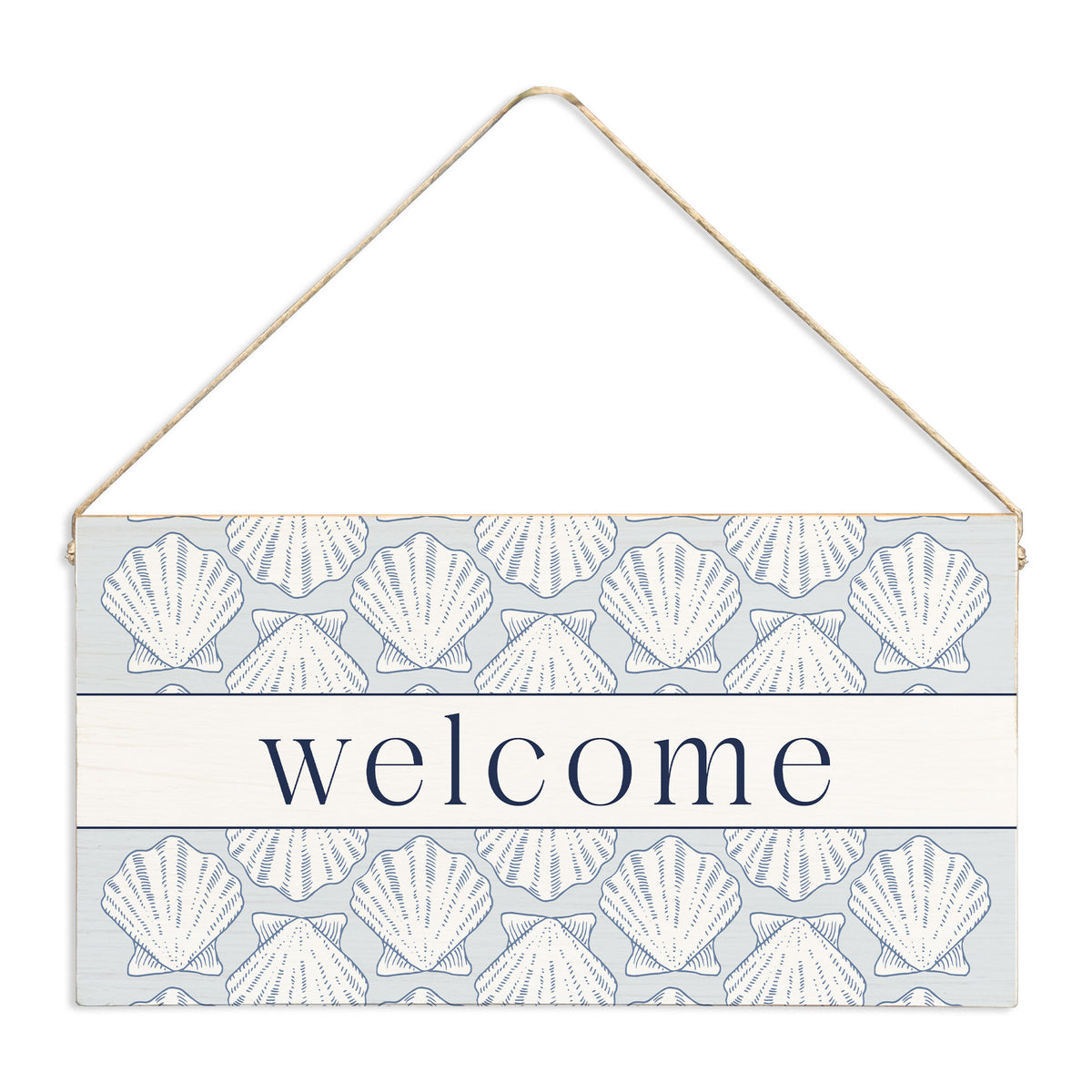 Scallop Shells Welcome Twine