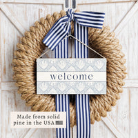 Scallop Shells Welcome Twine