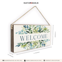 Greenery Welcome Twine Sign