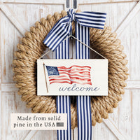 America 250th Flag Welcome Twine Sign