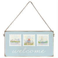 Welcome Boston Twine Sign