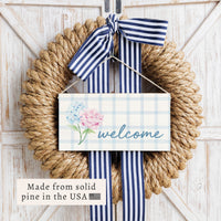 Hydrangeas Pastel Twine Sign