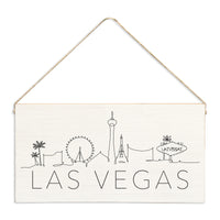Las Vegas Skyline Sketch Twine Sign