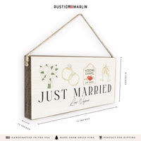 Las Vegas Just Married Icons Twine Sign