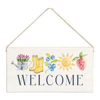Spring Icons Welcome Twine Sign