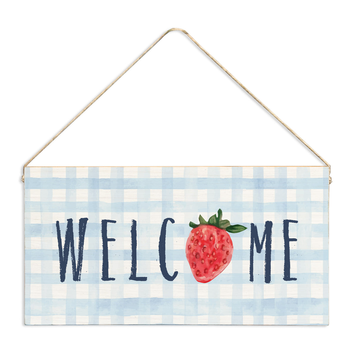Strawberry Welcome Twine Sign