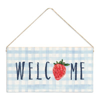 Strawberry Welcome Twine Sign