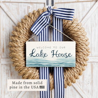 Waterscape Welcome To Our Lake House Twine Sign