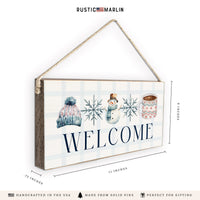Winter Icons Welcome Twine Sign