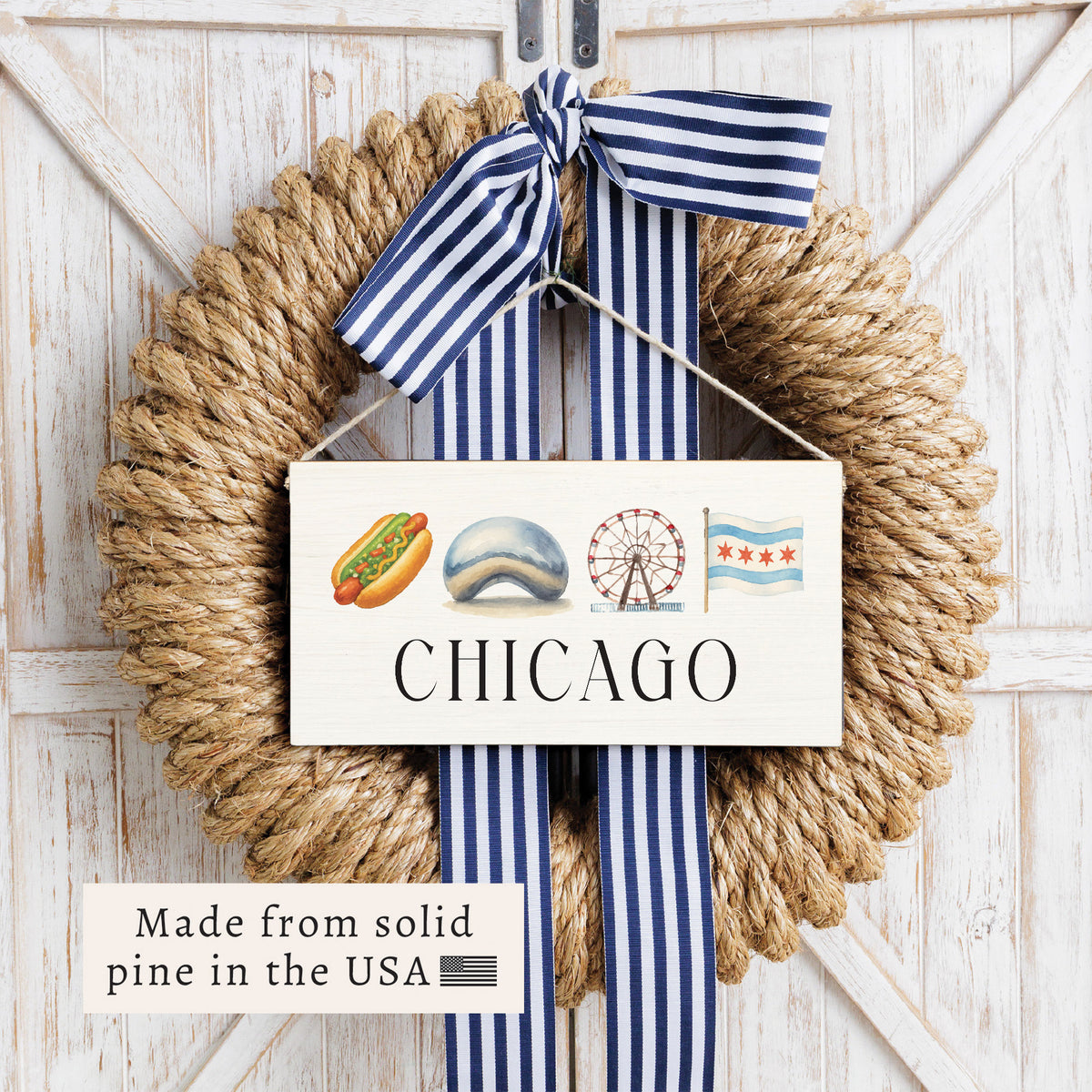 Chicago Icons Twine Sign