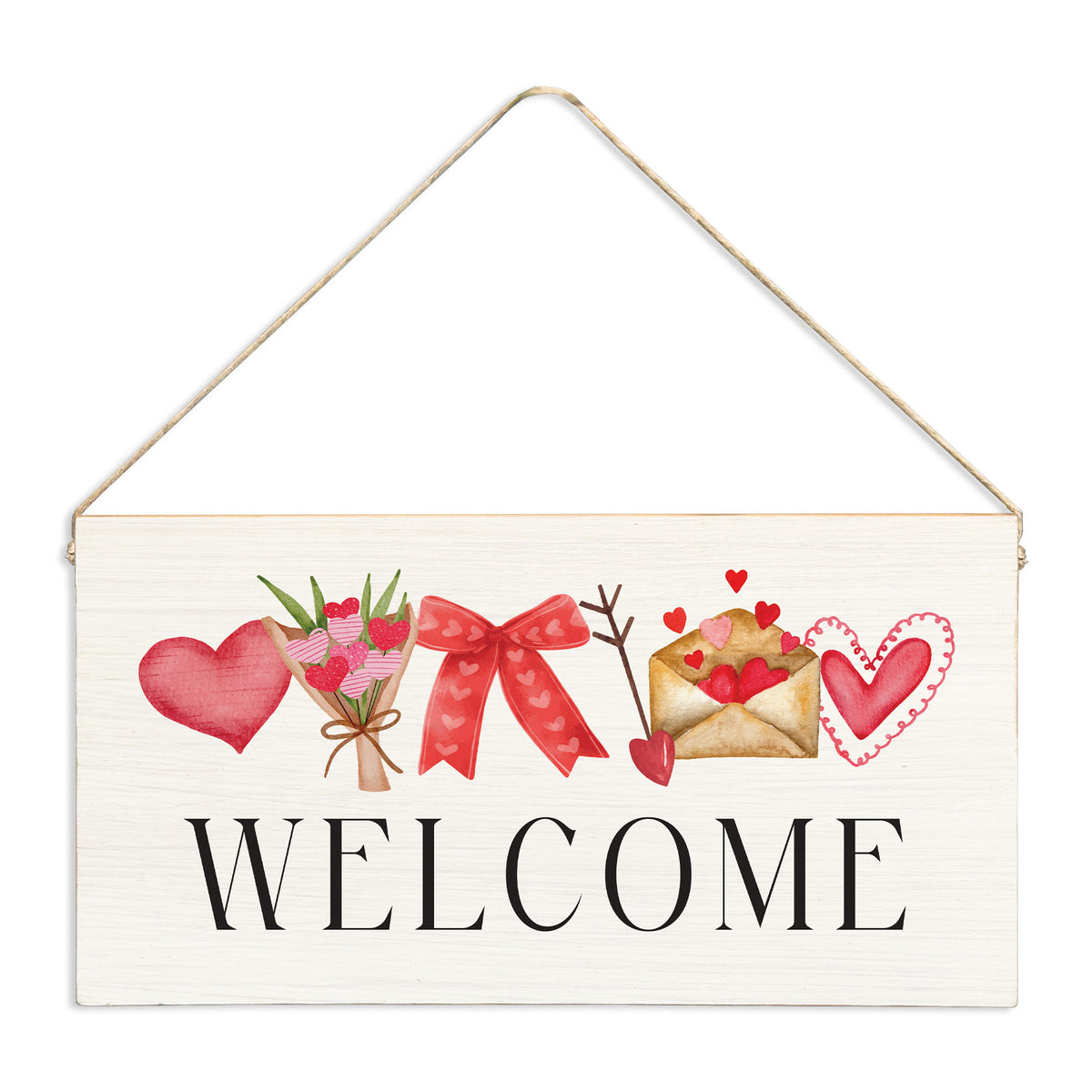 Valentine Icons Welcome Twine Sign