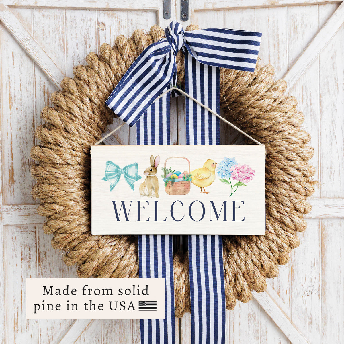 Easter Icons Welcome Twine Sign
