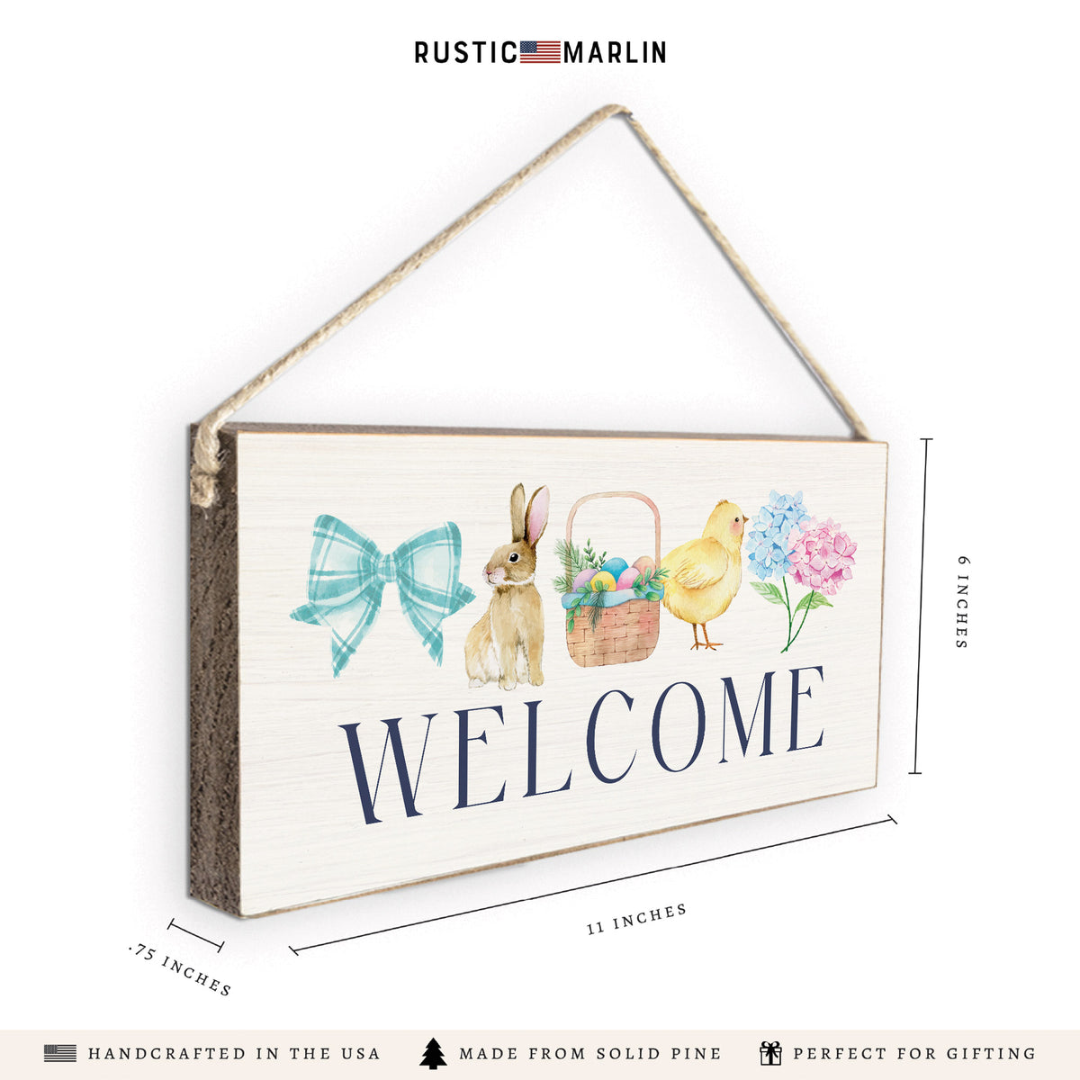 Easter Icons Welcome Twine Sign