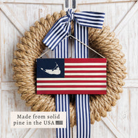 Nantucket American Flag Twine Sign
