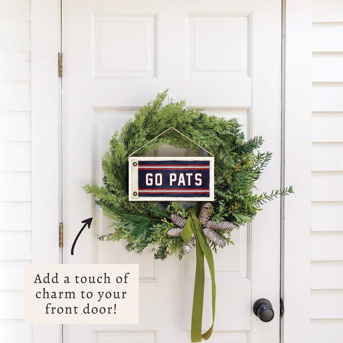 Go Pats Flag Twine Sign