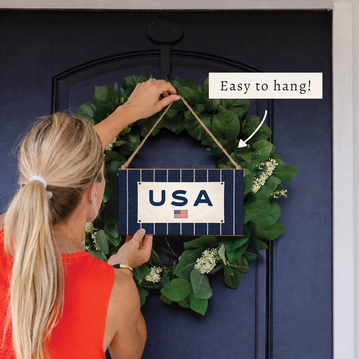 Americana Stripe Twine Sign