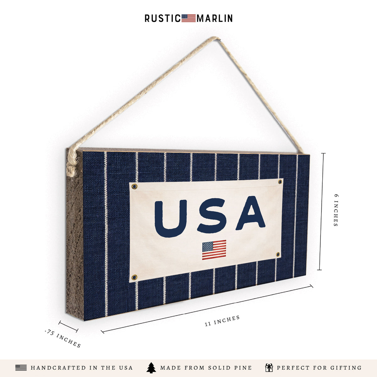 Americana Stripe Twine Sign