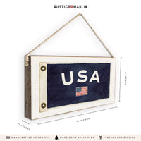 American Vintage Flag Twine Sign