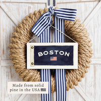 Boston USA Vintage Flag Twine Sign