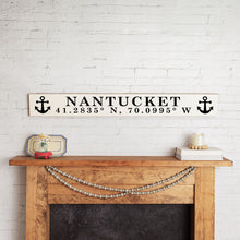 Load image into Gallery viewer, Personalized Anchor White/Black Barn Wood Sign

