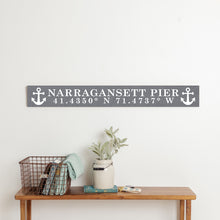 Load image into Gallery viewer, Personalized Anchor White/Grey Barn Wood Sign
