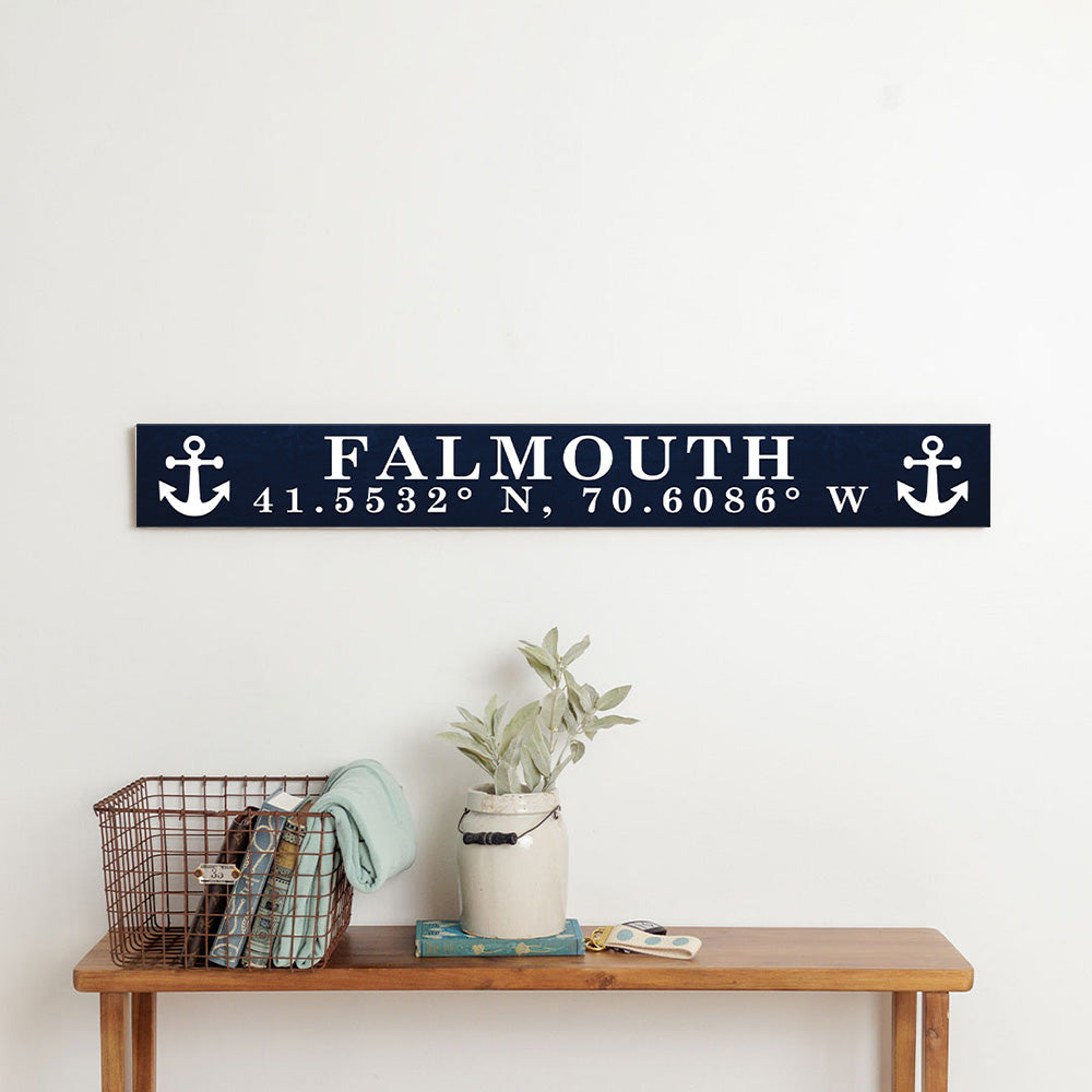 Personalized Anchor Navy/White Barn Wood Sign