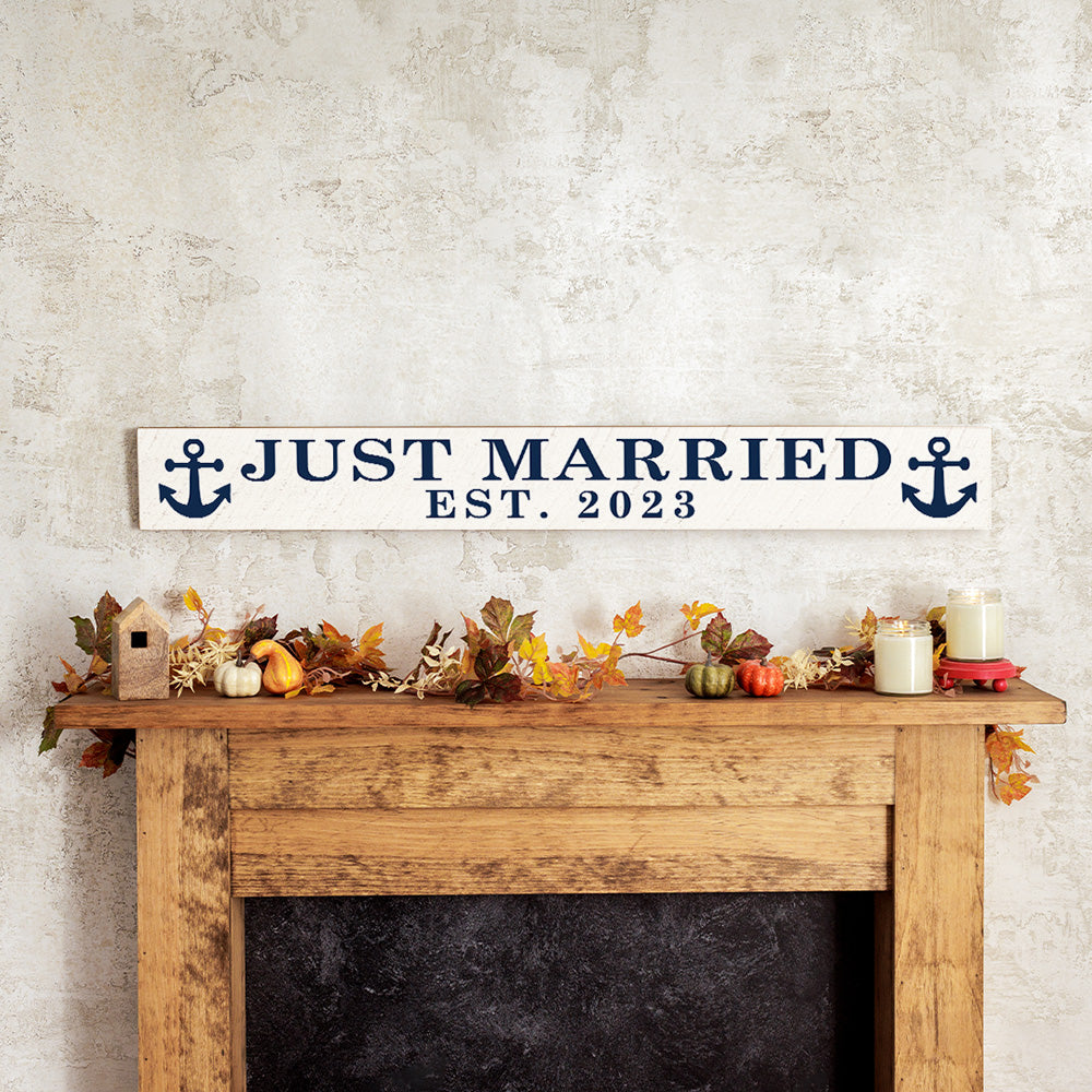 Personalized Just Married Barn Wood Sign