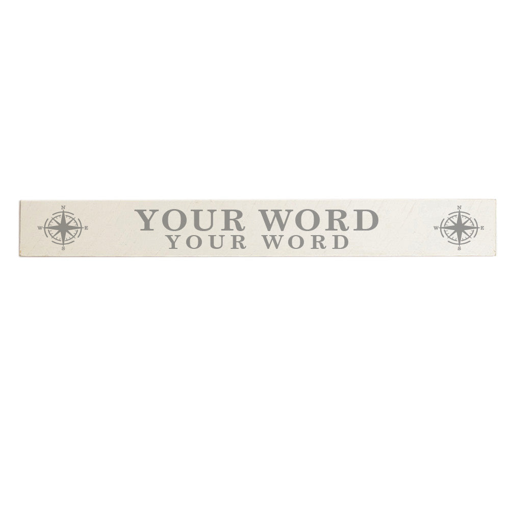 Compass Personalized Barnwood Sign