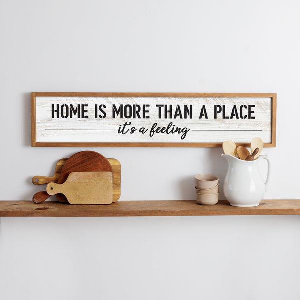 Home Is A Feeling Barn Wood Sign