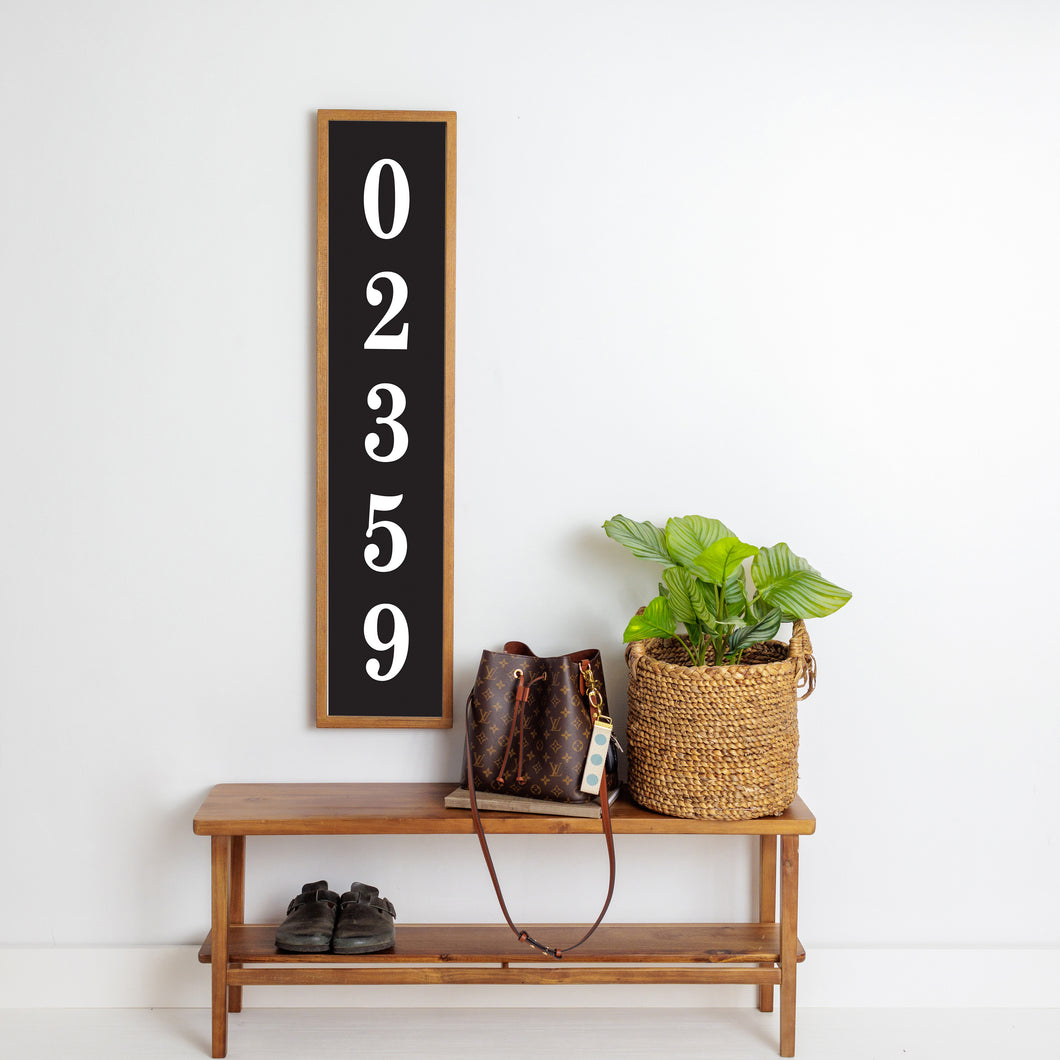 Personalized Zip Code Framed Barn Wood Sign