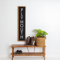 Modern Black Personalized Barn Wood Sign